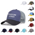 Custom Embroidery logo 6 Panel Gorras richardson Mesh Back Custom Fitted Baseball Hats Trooper Hats Navy Blue and Gray