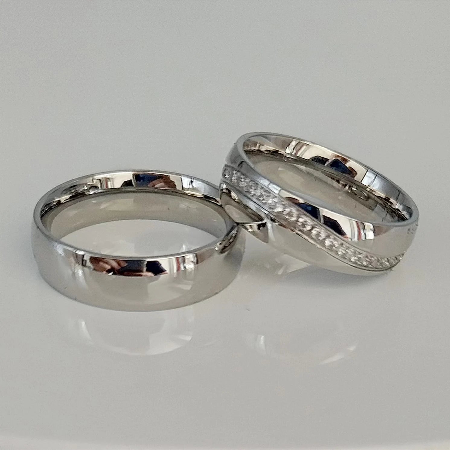 love Cz Diamond Silver Platinum Stainless Steel Jewelry Wedding Rings Anel Bague Anillos Goldringe Snubni Prsten Ringar Ringen