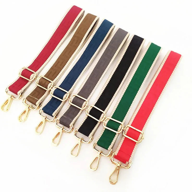 Meetee B-J255 3.8cm New Colorful Contrast Color Long Webbing Bag Accessories Adjustable Crossbody Shoulder Strap
