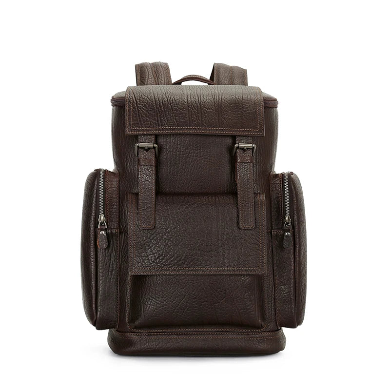 G-favor Leather Bags Men Genuine Leather Backpacks Cow Leather Bags Business Waterproof Travel Bag Design Collage Backpack