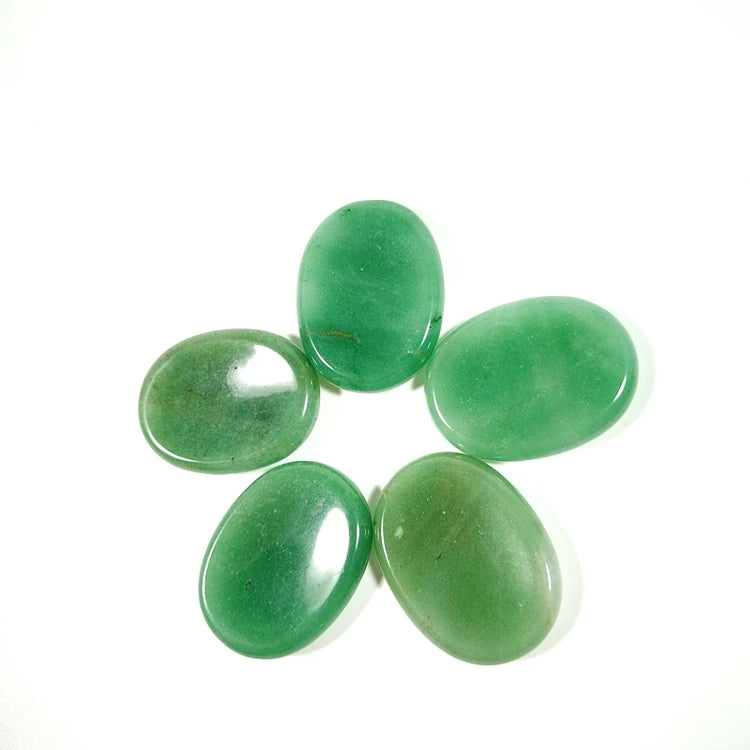 HZ Wholesale Natural Gemstone Pocket Stone Amethyst Rose Quartz Tiger Eye Palm Stone Green Aventurine Worry Stone for Healing