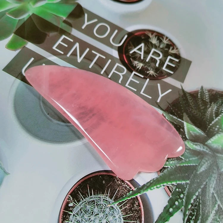 Diy New Shape Jade Gua Sha Tools Rose Quartz Gua Sha Professional Healing Stone Facial Skincare Guasha Boards Rose Quartz Guasha