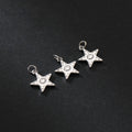 Unique 925 Sterling Silver 11.5*10MM Engrave Smile Face Pentagram Pendant for DIY Jewelry Making