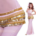 Gold Coins Belly Dance Hip Skirt Scarf Belt Women Dancing Wear