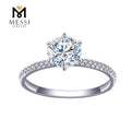 Messi Gems MSR-312 Solitary Ring  18K White Gold Jewelry Latest Elegant Women Engagement  HPHT Lab Craeted Diamond Ring