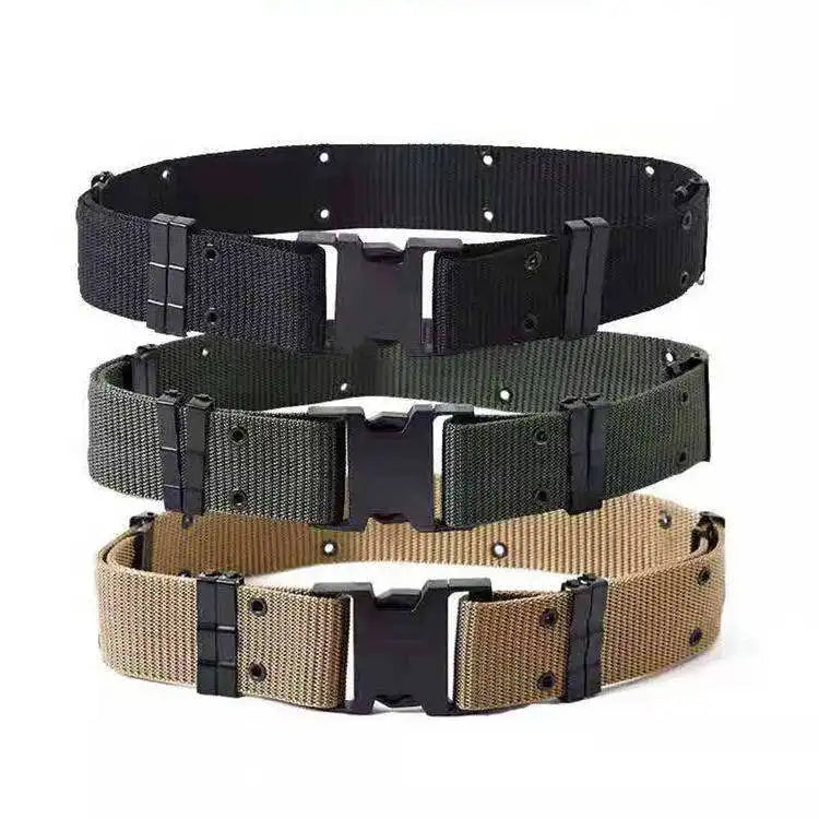 Nylon Tactical Belt with Adjustable Strap and Heavy Duty Quick Release for Buckle Steel Material Uniform Accessories