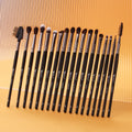 Wholesale 18pcs Professional Flat Eye Shadow Brush Set Pony Hair Makeup Brushes Face Concealer Eyebrow Brushes Private Label