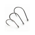 China Wholesale Gun Smoking Grey Tef Coated Carp Hooks Wide Gape Barbed Carp Hooks
