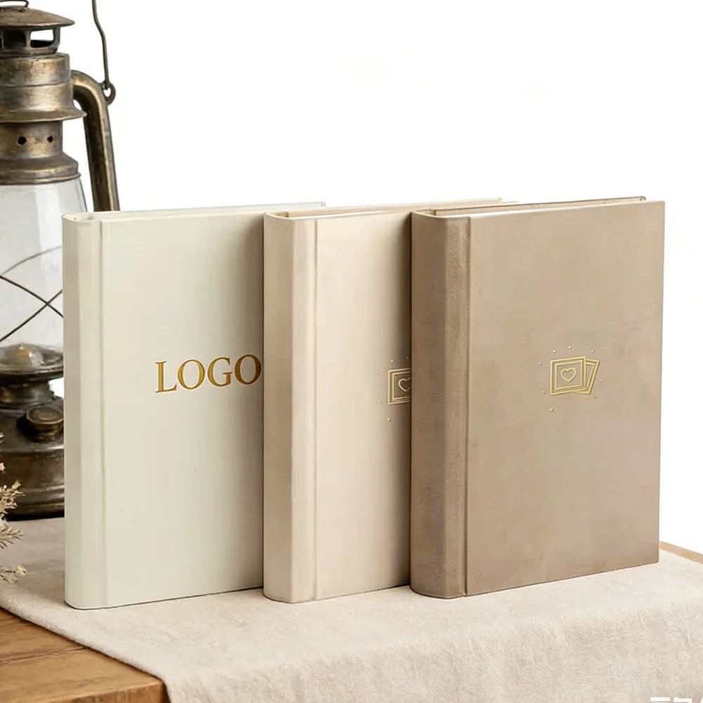 Wholesale Custom Logo Large Capacity Photo Album Linen Fabric Cover Perfect Digital Printing DIY Scrapbook for Corporate Gift