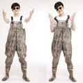 Camouflage Chest Waders Lightweight Cleated Nylon and PVC Fishing Bootfoot for Adult MegaBDM
