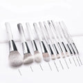 Wholesale OEM/ODM Private Label Wooden Handle Synthetic Hair 11-Piece Durable Professional Makeup Brush Set Face Mascara