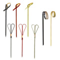 Disposable Bulk Bamboo Knotted Skewers BBQ Fruit Picks >12 Per Kit Decorative Non-Stick Heat Resistant Eco-Friendly 3 Day 300