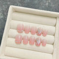 10 Pcs Pink Heart Love Daily Wear Nail Art Cat Eye Acrylic Wholesale Luxury Press on Nails Artificial Handmade Wearing Nail