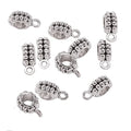 100Pcs/Lot Antique Silver Clasps Connector Charms Bail Beads Spacer Round Metal Pendant Bracelet Diy Jewelry Making Accessories