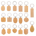 Customizable DIY Blank Round Wood Disc Keychain Laser Engraved Metal Keyring Wooden Gift for Keychain