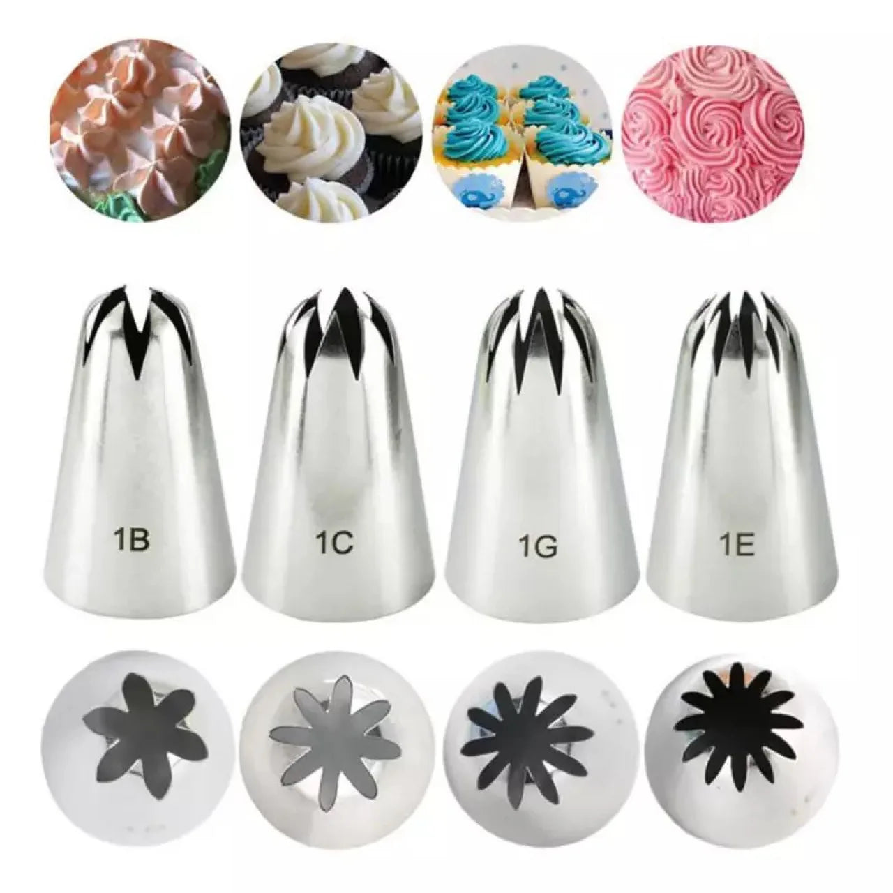 Large Size Piping Nozzles Decor Cream Flower Rose Icing Tips Cake Fondant Baking Tool