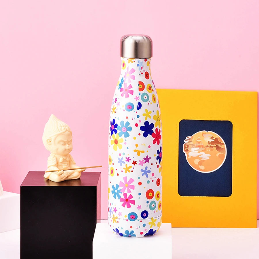 Custom 500ml Shaped Bottles Double Wall Insulated Stainless Steel Water Bottle