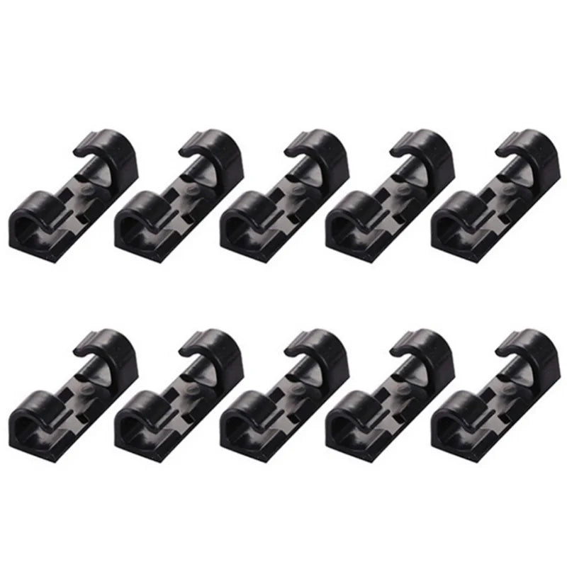 Cable Clips Organizer Drop Wire Holder Cord Management Self-Adhesive Cable Manager Fixed Clamp Wire Winder