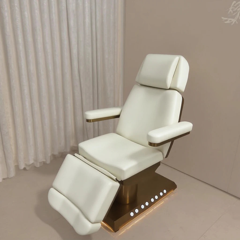 Lash Bed  Beauty Salon Furniture Chair 3/4 Motors Gold Base Tattoo Tables Cosmetic Spa Massage Bed Electric Facial Bed