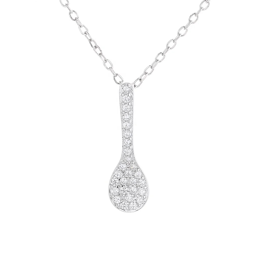 2022 Spoon Necklace Classic Fashion Necklace Sterling Silver Spoon Pendant