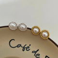 Korea Fashion Jewelry 925 Silver Twisted Pearl Earring 18K Gold Plated 925 Sterling Silver Earring Piercing Jewelry Wholesale