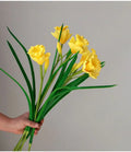 E180 Pu Daffodils Artificial Flowers Wholesale Table Decoration Wedding Flower Arrangement Plastic Flowers