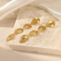 INS Stainless Steel 18k Gold Plated Earrings Waterproof Elegant Mini Water Drop  Pendant Stud Earrings for Women