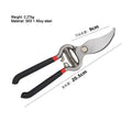 Industrial & DIY Grade SK5 Manganese Steel Pruning Shears PTFE Coated Garden Scissors with Plastic & Rubber Handles Bypass Tool
