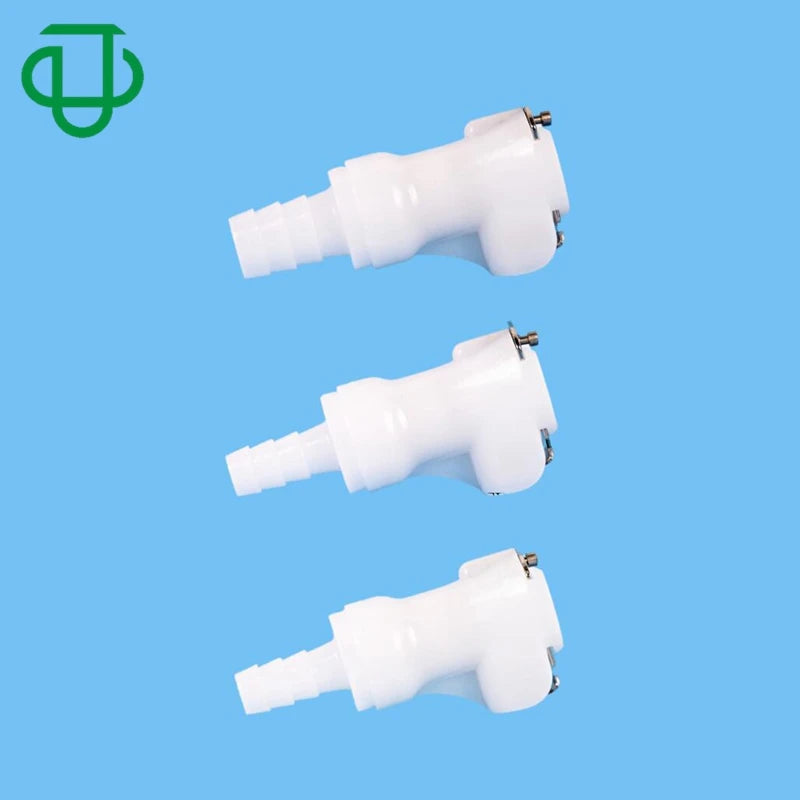 1/8 1/4 5/16 3/8 Inch Shut Off Quick Release Coupling Female Coupling Body Push to Connect Quick Disconnect Tube Barbed Fitting