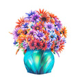 3D Pop up Flower Greeting Card for Mothers Day Birthday Anniversary & Christmas Handmade Paper Gift Card for Mom Wife