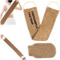 Custom Logo Eco Friendly Natural Jute Bath Back Scrubber with Handles Back and Body Cleaner Scrubber Brush for Men Women