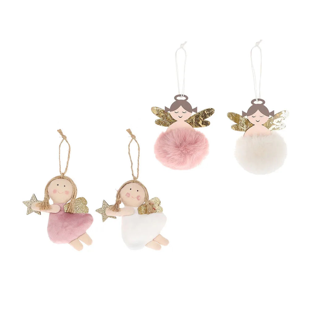 2021 New Product Angel Plush Doll Christmas Tree Hanging Decoration Xmas Party Gifts Elegant Ball Ornament Category