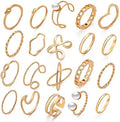 Wholesa Bohemia Gold Silver Plated Comfortable Wave Ring for Women