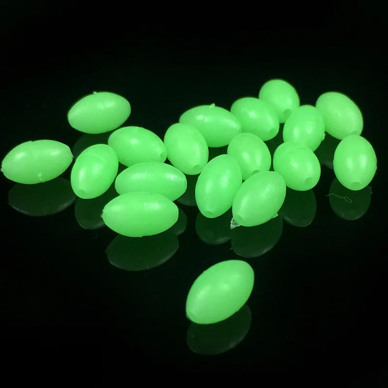 DORISEA 1000pcs/pack Luminous Fishing Beads 3mm 4mm 5mm 6mm 7mm 8*12 6*10 Circle Ellipse Ball Made of Plastic