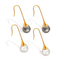 Hot Selling New Stainless Steel Gold Plated Ear Buckles Imitation Pearl Earrings