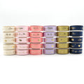 Wholesale Gold Foil Love Heart Custom Logo Printed Satin Ribbon for Home Wedding Decoration