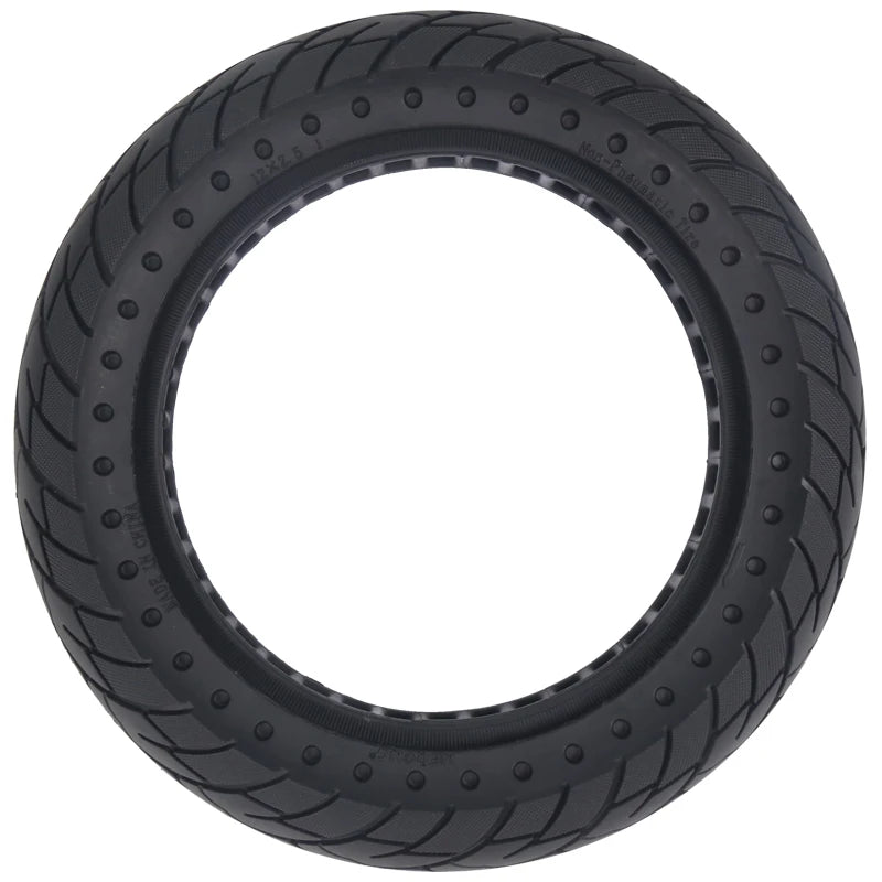 Nedong Non-pneumatic Tires Black 12''x2 1/2'' LC Rubber Wear-resistant Strong Load-bearing Capacity Replacement Tyre for Scooter