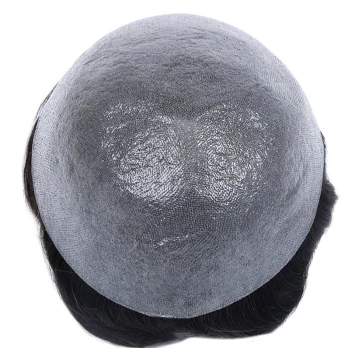 INICE Ultra Thin Skin Toupee for Men 0.03-0.04mm Invisible Hair System 100% Human Hair Natural Hairline Breathable PU Hairpiece