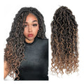 Private Label New 18inch River Faux Locs Wavy Curly River Locs Braids Hair Goddess Locs Crochet Hair