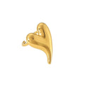 Hot Selling 18K Gold Plated Women's Stainless Steel Heart Ring Trendy Wedding Engagement Party Gift