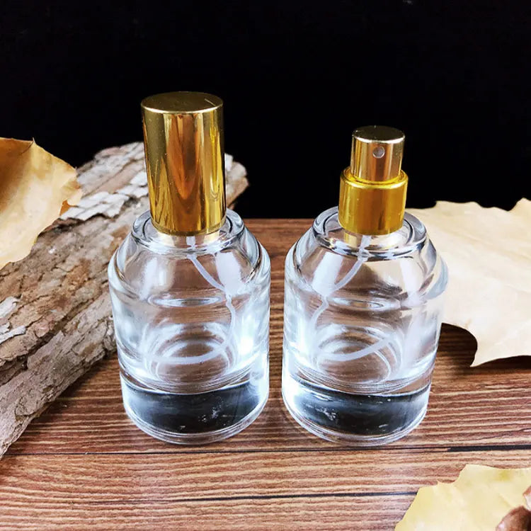 Wholesale Empty Perfume Bottles 50Ml Glass Screw Cap Pump Spray Custom Perfume Bottle 50Ml With Box