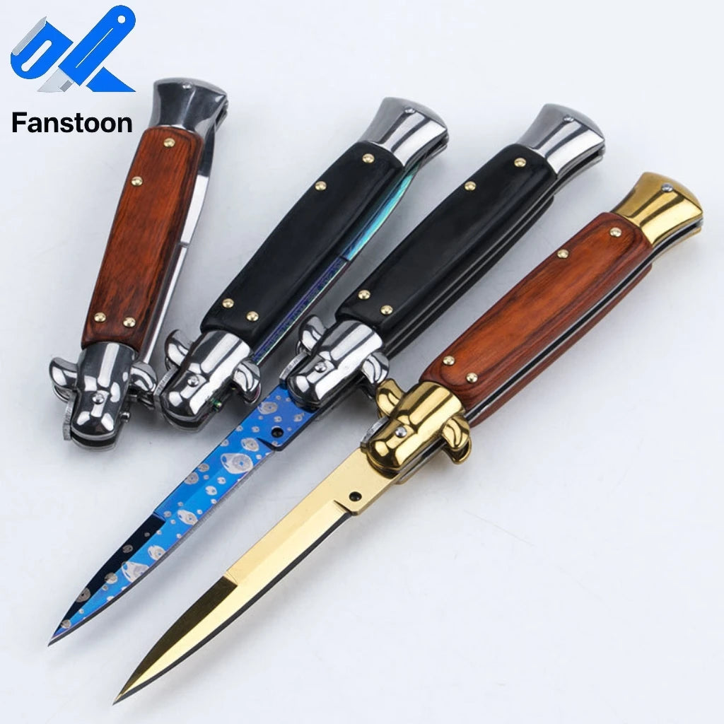 OEM Customization Nylon Packaging Portable High Hardness Stainless Steel Folding Knife for Outdoor Camping