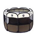 Folding Dog Playpen Pet Cage with Breathable Solid Pattern Zipper Closure for Camping