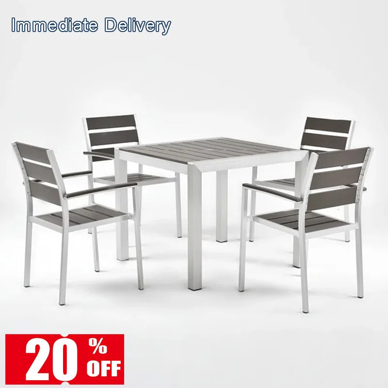 Discount Furniture Price Outdoor Modern Furniture Patio 4 Seats Dining Sets with Chair and Table for Restaurant