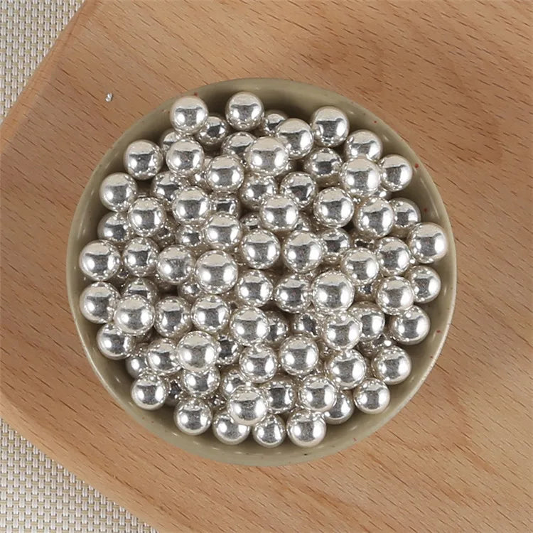 Party Cake Decor Polymer Clay Sprinkles Edible Candy Silver 85g Bottled Dessert Decoration Sugar Beads