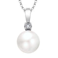 YILUN AAAAA Grade Faux Pearl Pendant Necklace 925 Silver Rhodium Plated Luxury Jewelry for Women