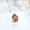 Fashion Lab Created Diamond Pear ZuLtanite Pendant Necklace 925 Sterling Silver Charm Necklace for Women Jewelry Christmas Gifts