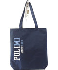 2026 Newest Custom Promotional Folding Letter Pattern Polyester Zipper Shopping Tote Bag Handbag