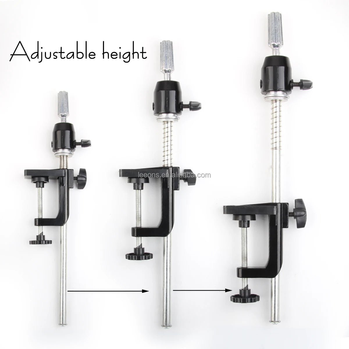 Factory Wholesale Retail Durable Adjustable Stainless Steel Mannequin Head Table Holder for Making Wigs