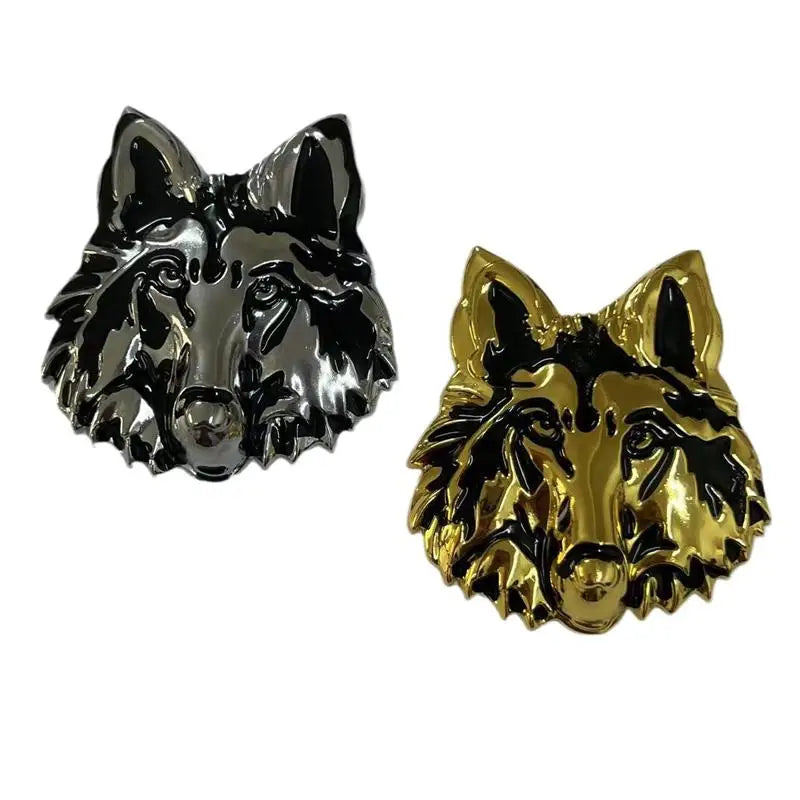 Wolf Head 3D Metal Car Stickers Modification Label 3D Car Emblem High End Personalized Car Stickers Rear Trunk Sticker
